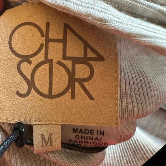 Chaser Women's Medium Gray Ribbed Blouse NWT - Picture 6 of 6